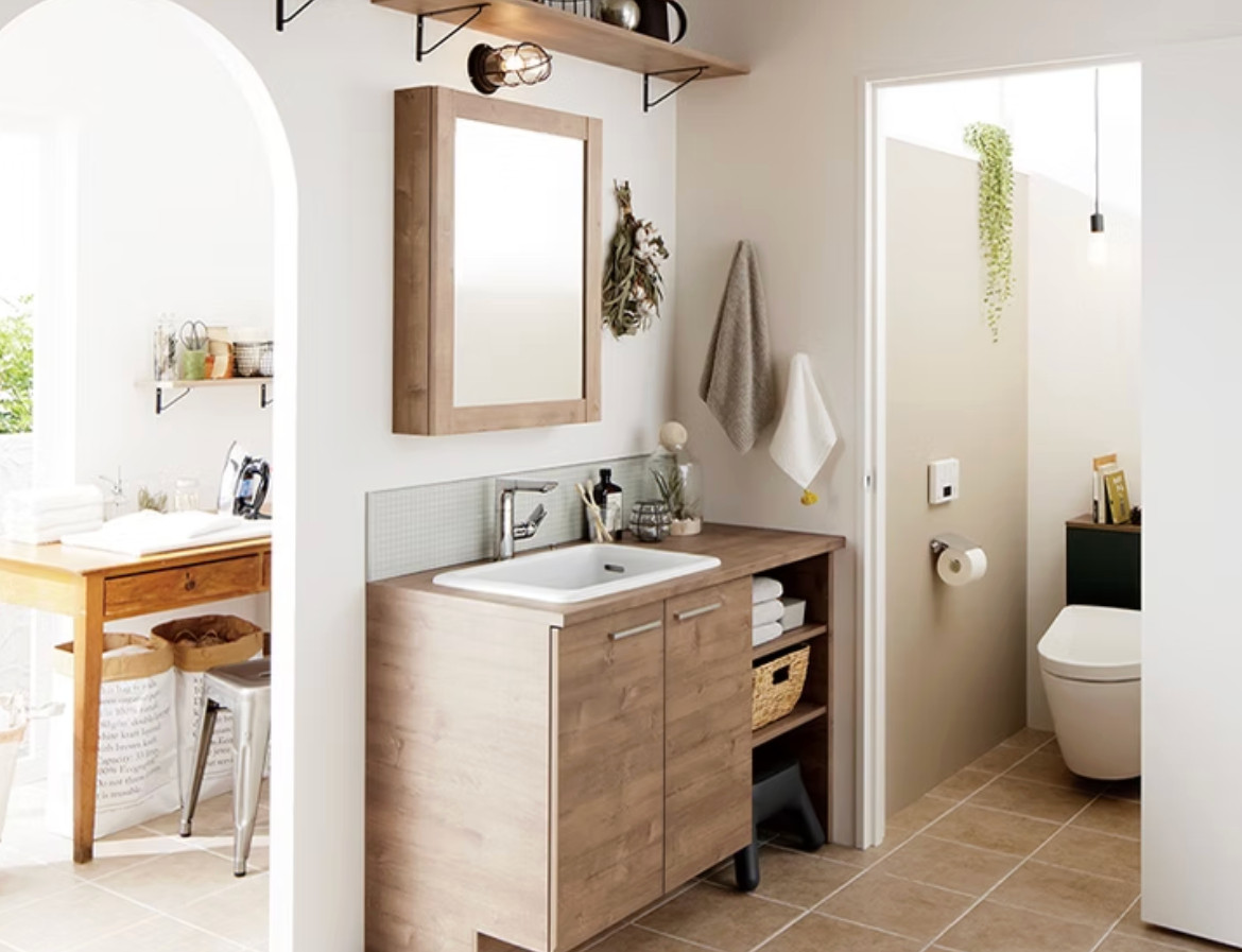 リフォームされた洗面台